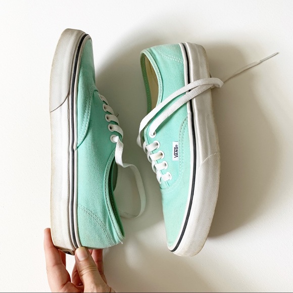 Vans Off the Wall Low Top Sneakers Mint Green - Picture 6 of 7